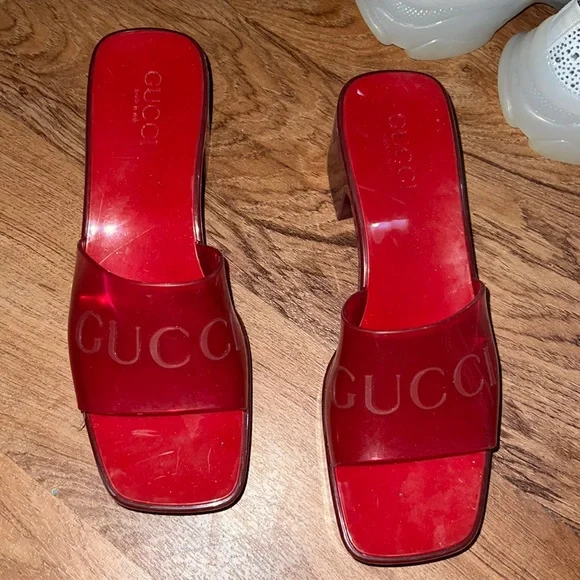 Gucci | Shoes | Gucci Jelly Sandals Authentic Lightly Barely  display picture 1